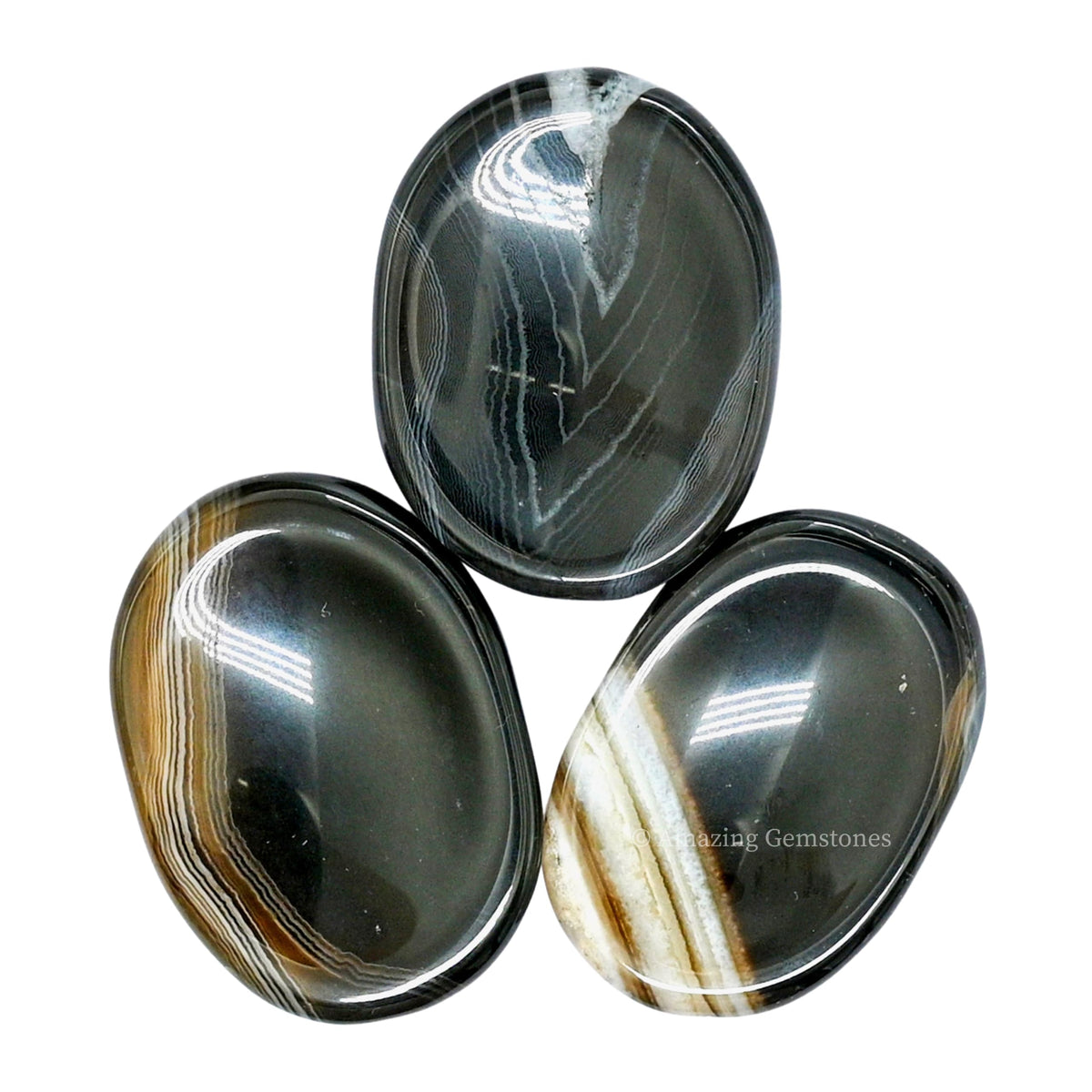 Amazing Gemstone Black Onyx Worry Stone Crystals and Healing Stones - Worry Stones for Stress Relief Gifts - Piedra Crystal Fidget for Meditation - Unique Stocking Stuffers and Birthday Gifts