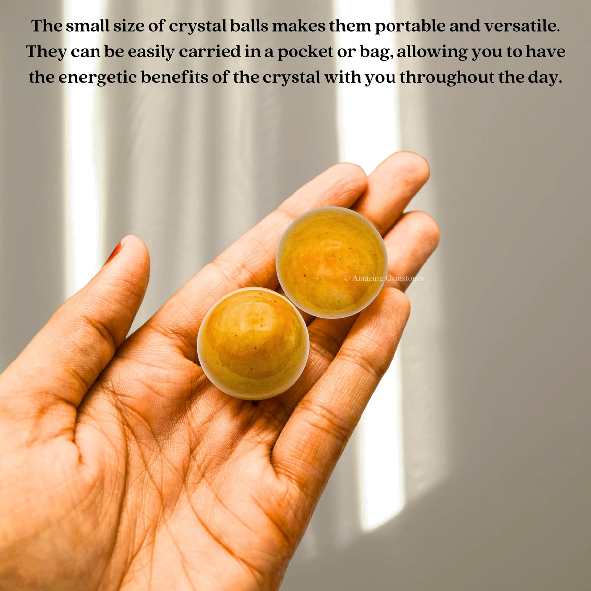 Amazing Gemstone Yellow Jasper Crystal Ball - 1 Inches Crystal Sphere Meditation Balls for Witchcraft and Decorative Balls - Crystals and Healing Stones Beginners Gift (Pack of 1)