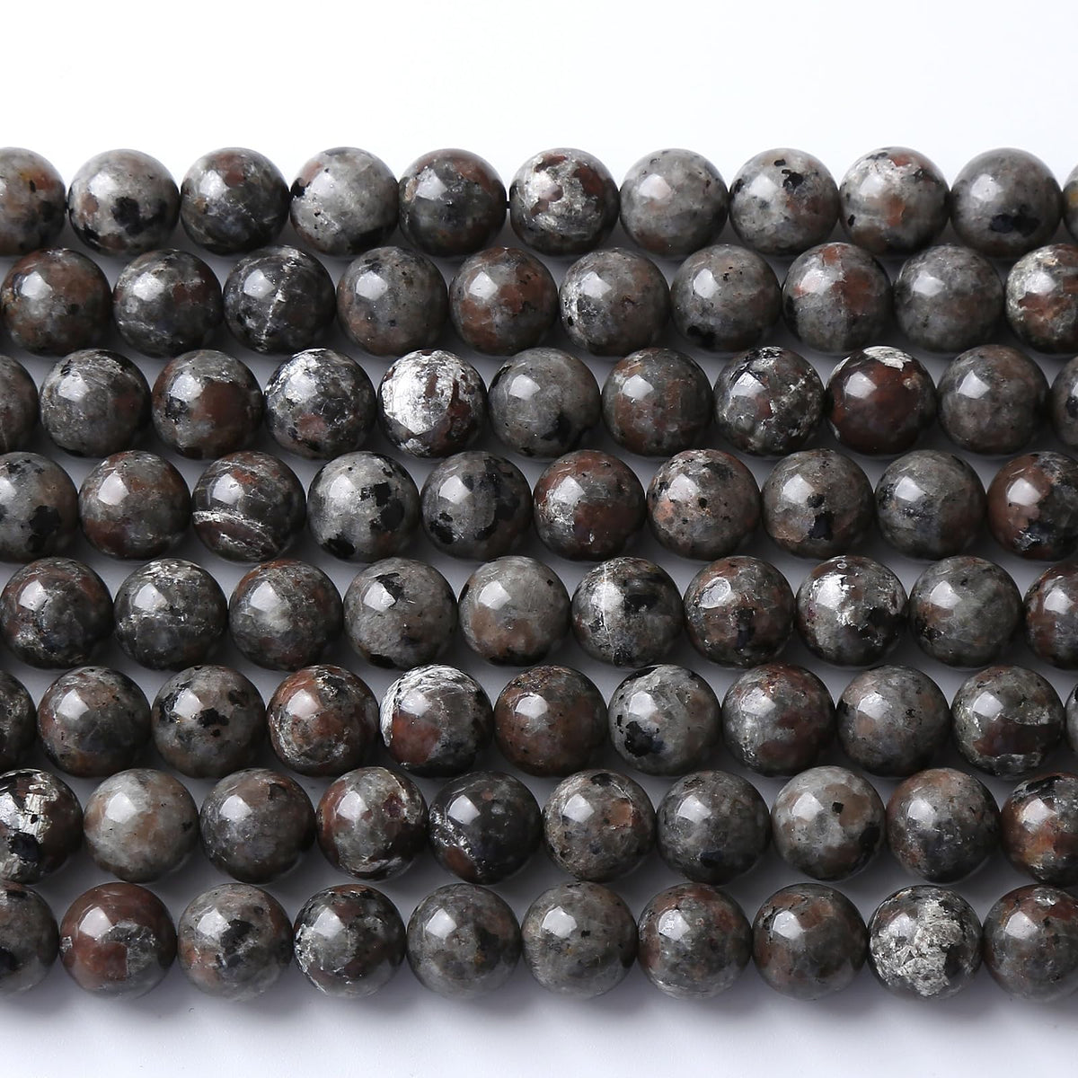 4MM 80PCS Flame Yooperlite Stone Beads Loose Beads for Jewelry Making DIY Bracelets Show Flame Color Under the Irradiation of UV Lamps