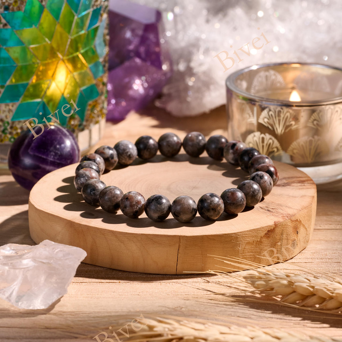 Yooperlite -Cosmic Ignition-8mm Beaded Bracelets for Women Handmade Semi Precious Natural Stone Stretch Elastic Jewelry Yoga Protection Gifts
