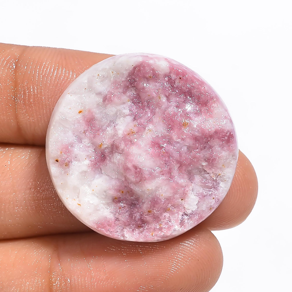 Amazing Gemstone Pink Lepidolite Druzy Raw Crystals and Healing Minerals Stones, Natural Rocks for Wire Wrapping, Tumbling and DIY Raw Stones and Home Décor Crystals (1Piece)