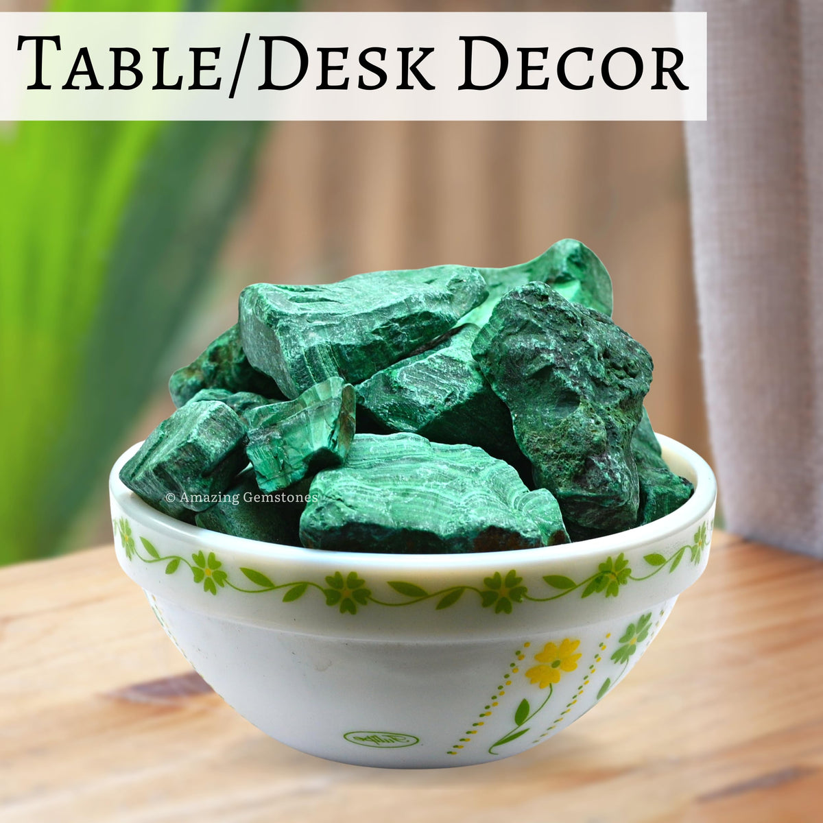 Amazing Gemstone Malachite Raw Crystals and Healing Stones, Natural Rocks for Tumbling and DIY Raw Stones and Crystals (1 Piece)