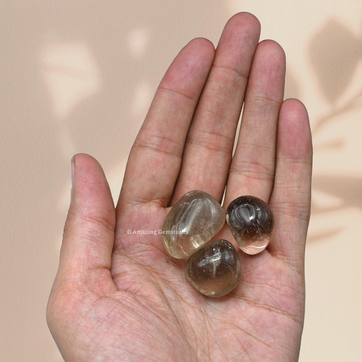 Smoky Quartz Crystals and Healing Stones Tumbled - 1 oz Smoky Quartz Stone, Natural Healing Stones for Energy Balance, Stress Relief - Premium Polished Gems Rocks for Meditation and Wellness