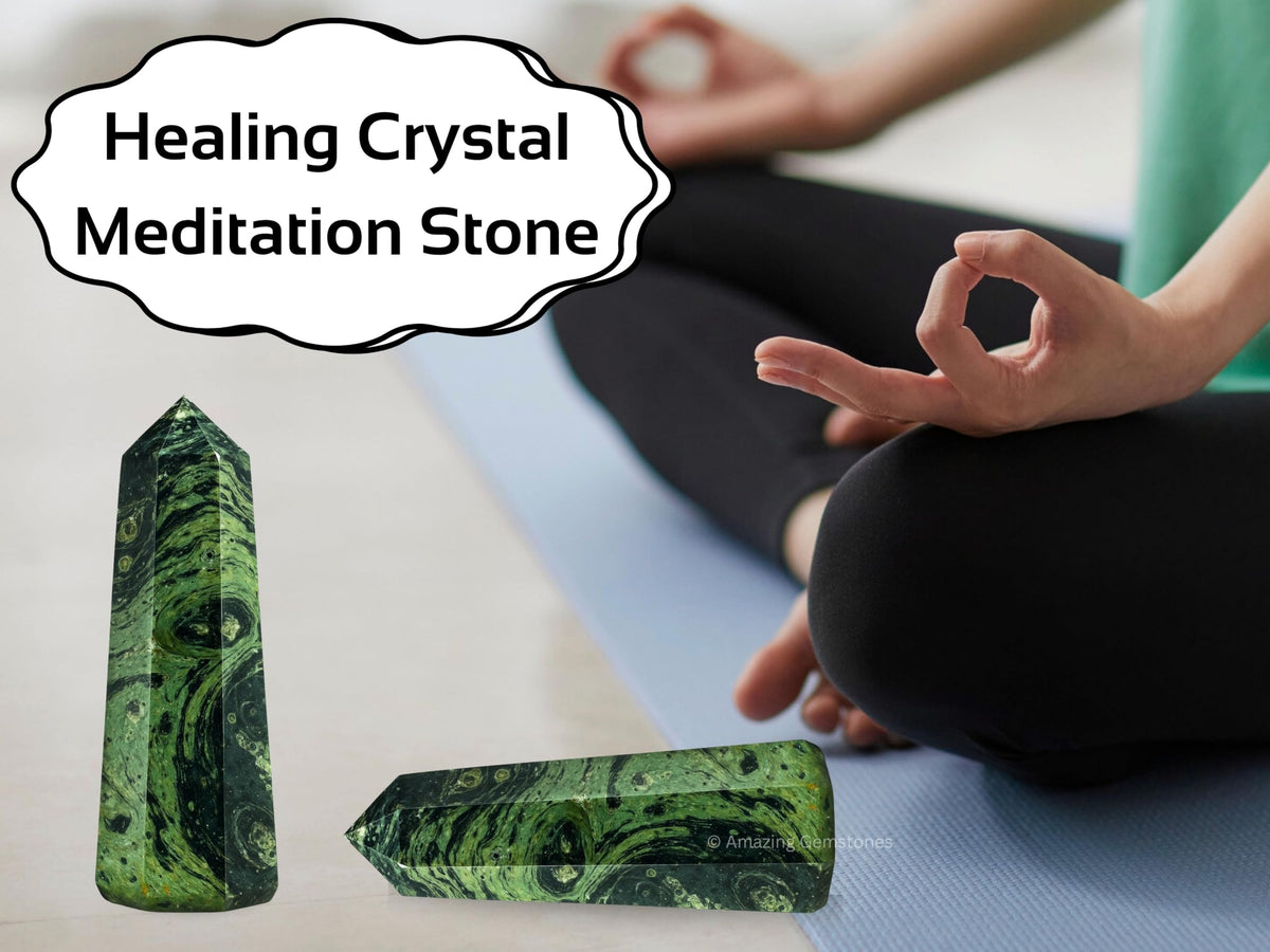 Amazing Gemstone Kambaba Jasper Crystal Towers - Natural Healing Crystal Point Obelisk for Reiki Healing and Crystal Grid (3" to 4" INCH)