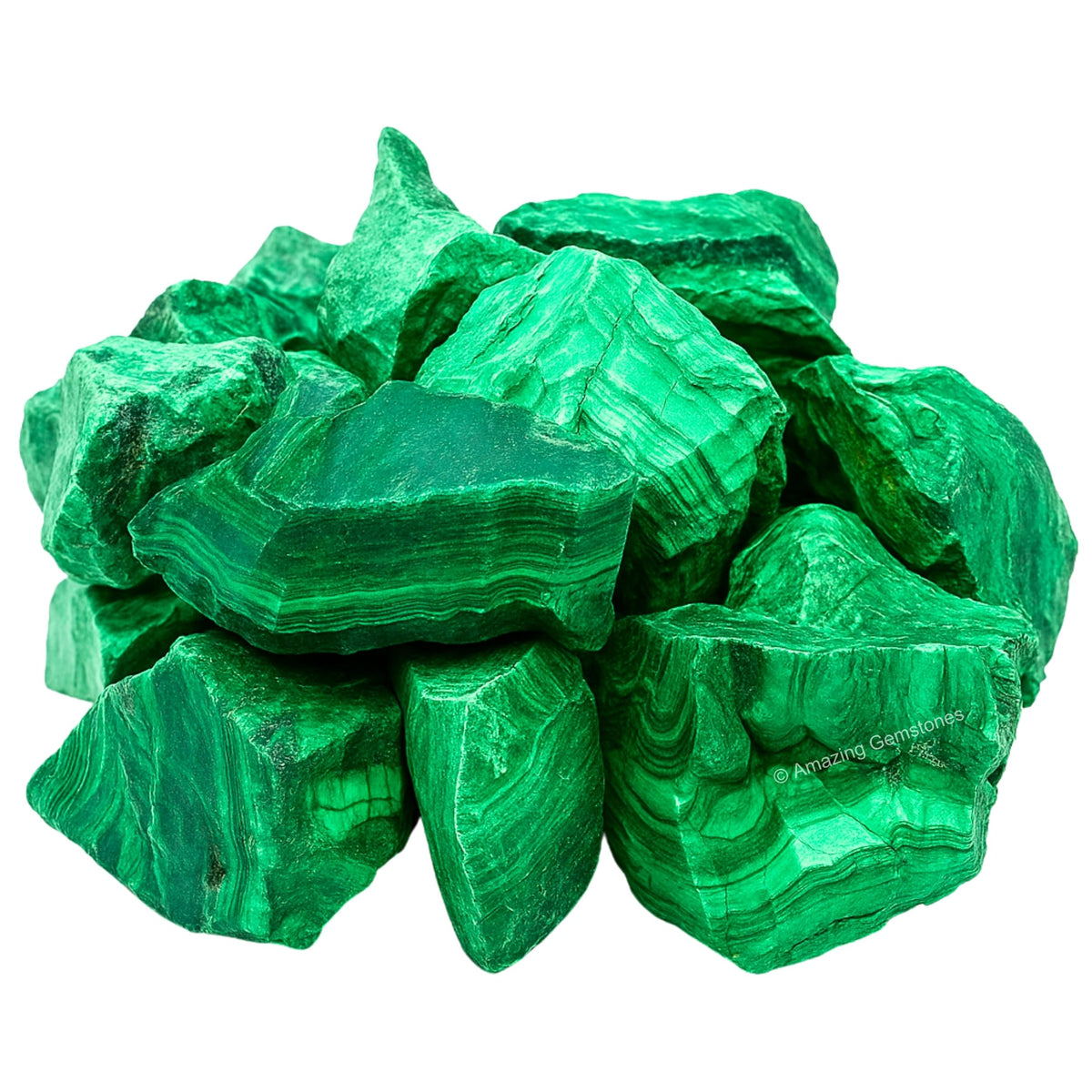 Amazing Gemstone Malachite Raw Crystals and Healing Stones, Natural Rocks for Tumbling and DIY Raw Stones and Crystals (1 Piece)