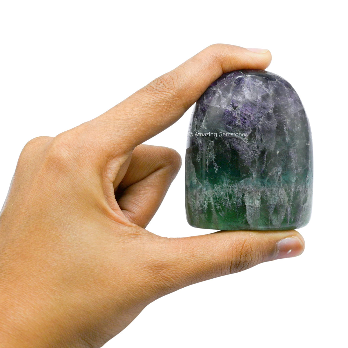 Amazing Gemstone Large Multi Fluorite Crystal Standing Palm Stone - Multi Fluorite Palm Stones & Crystals, A++ Grade Gemstones & Crystals - Healing Crystals & Healing Stones Office Home Decor Gifts
