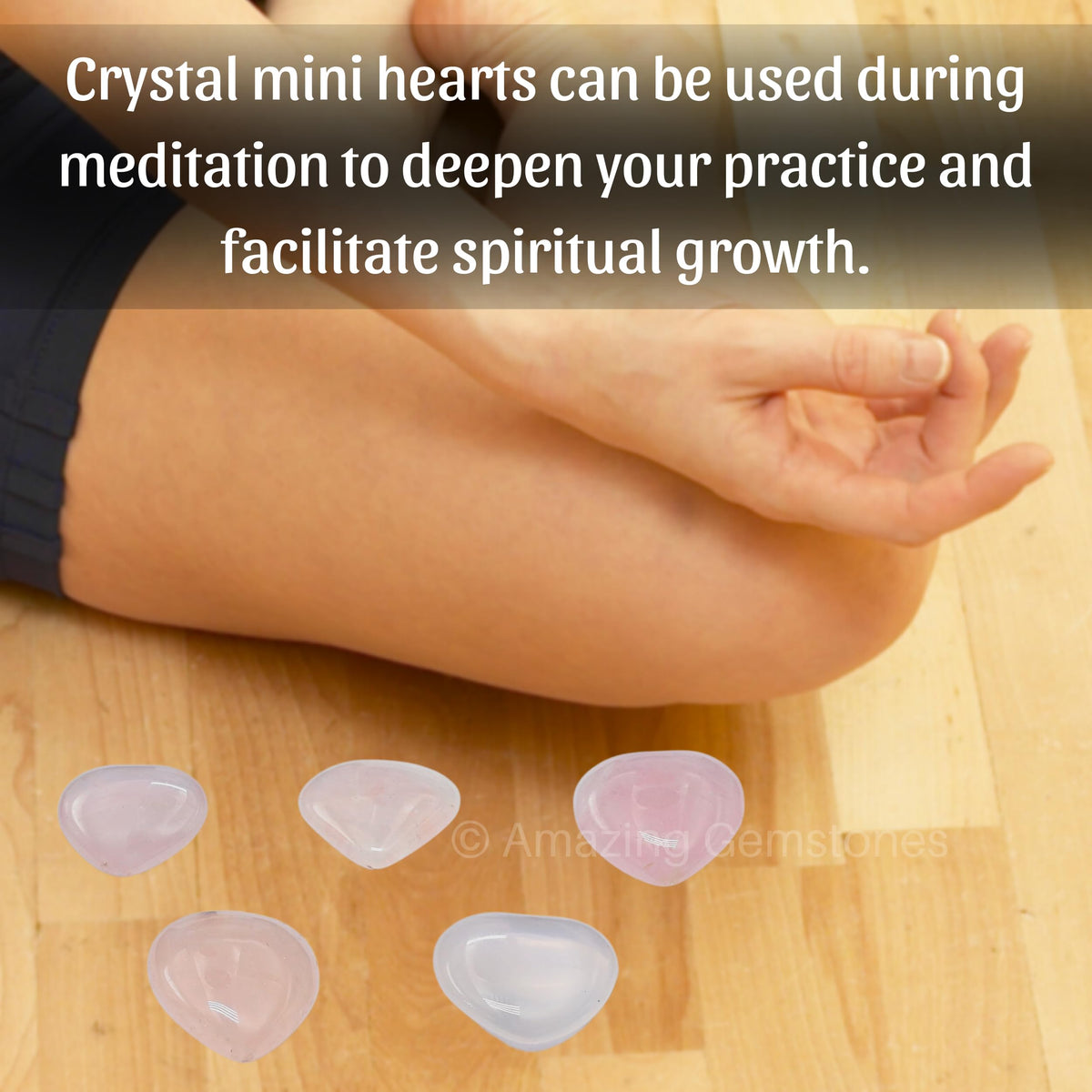 Amazing Gemstone Rose Quartz Stone Heart - Pack of 10 Crystal Heart Stones Rocks - Corazones De Piedra Crystals and Healing Stones Heart Shaped Crystal - Stocking Stuffers Gifts