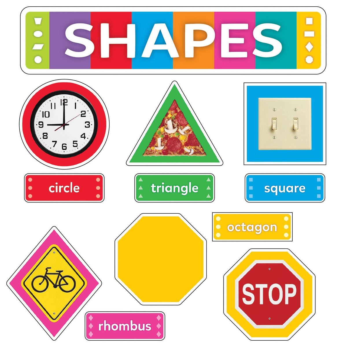 Trend Enterprises Shapes All Around Us Learning Set, by TREND enterprises, Inc., Dry Erase Learning Set, Ages 4-8