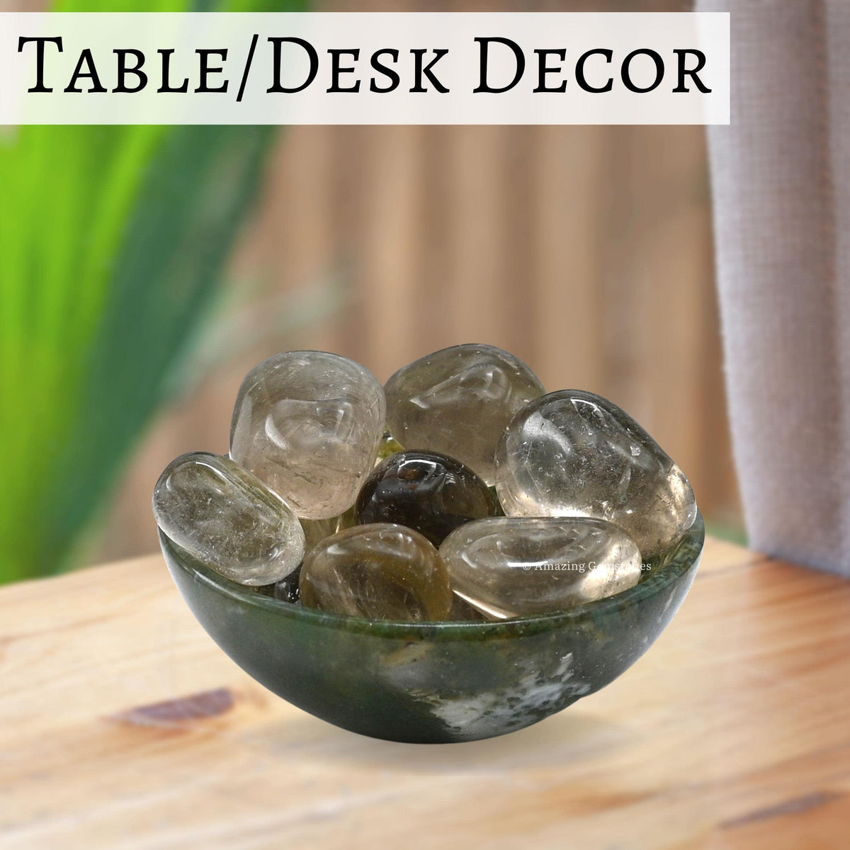 Smoky Quartz Crystals and Healing Stones Tumbled - 1 oz Smoky Quartz Stone, Natural Healing Stones for Energy Balance, Stress Relief - Premium Polished Gems Rocks for Meditation and Wellness