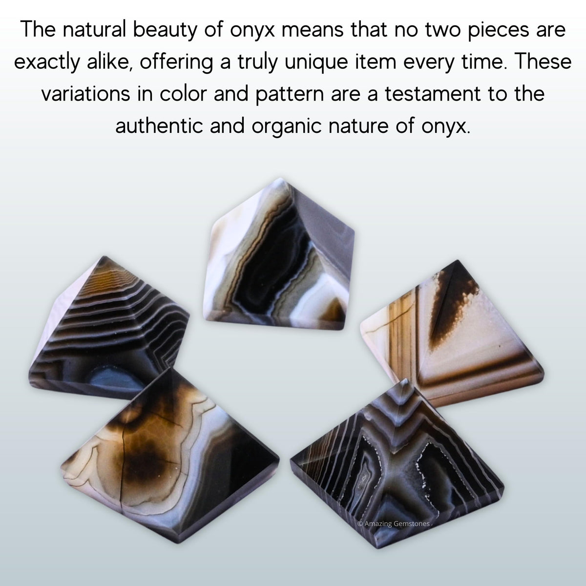 Amazing Gemstone Black Onyx Pyramid Crystal Healing Stones - 1" Great Pyramid Figurine of Natural Stone Pyramid for Meditation, Reiki, Chakra Balancing and Crystal Pyramids Grid