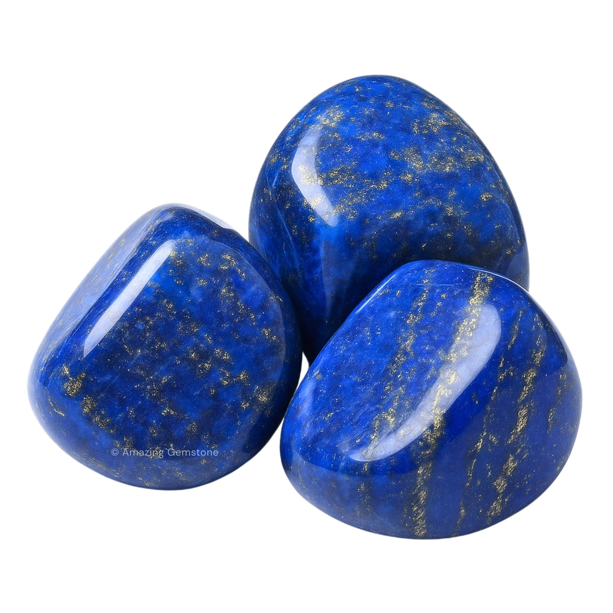 Amazing Gemstone Lapis Lazuli Crystals&Healing Stones Tumbled - 1 oz Lapis Lazuli Stone, Natural Healing Stones for Energy Balance, Stress Relief - Premium Polished Gems Rocks for Meditation&Wellness