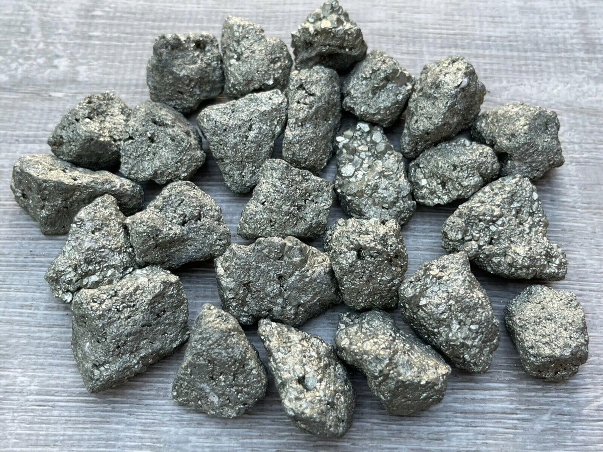 GAF TREASURES Wholesale Raw Pyrite Crystals, Natural Pyrite Stone, Natural Rough Pyrite Crystals, Pyrite Rough, Pyrite Healing Crystals (Pyrite, 1 Pound)
