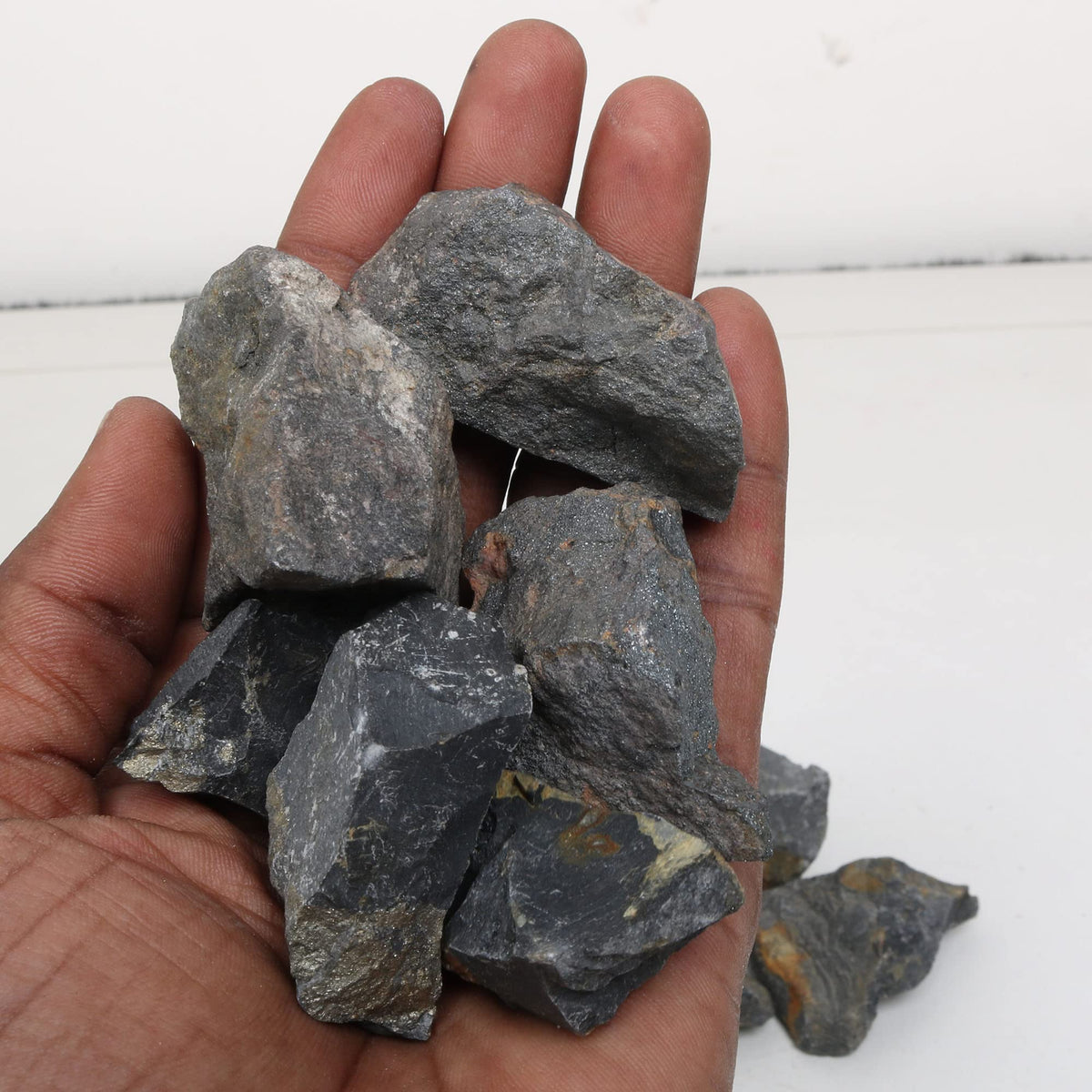 REAL-GEMS Natural Raw Healing Crystals Rough Stones for Tumbling, Cabbing, Polishing, Wire Wrapping, Wicca & Reiki Crystal Healing, Mix Gemstones,7 Chakra (Golden Pyrite)