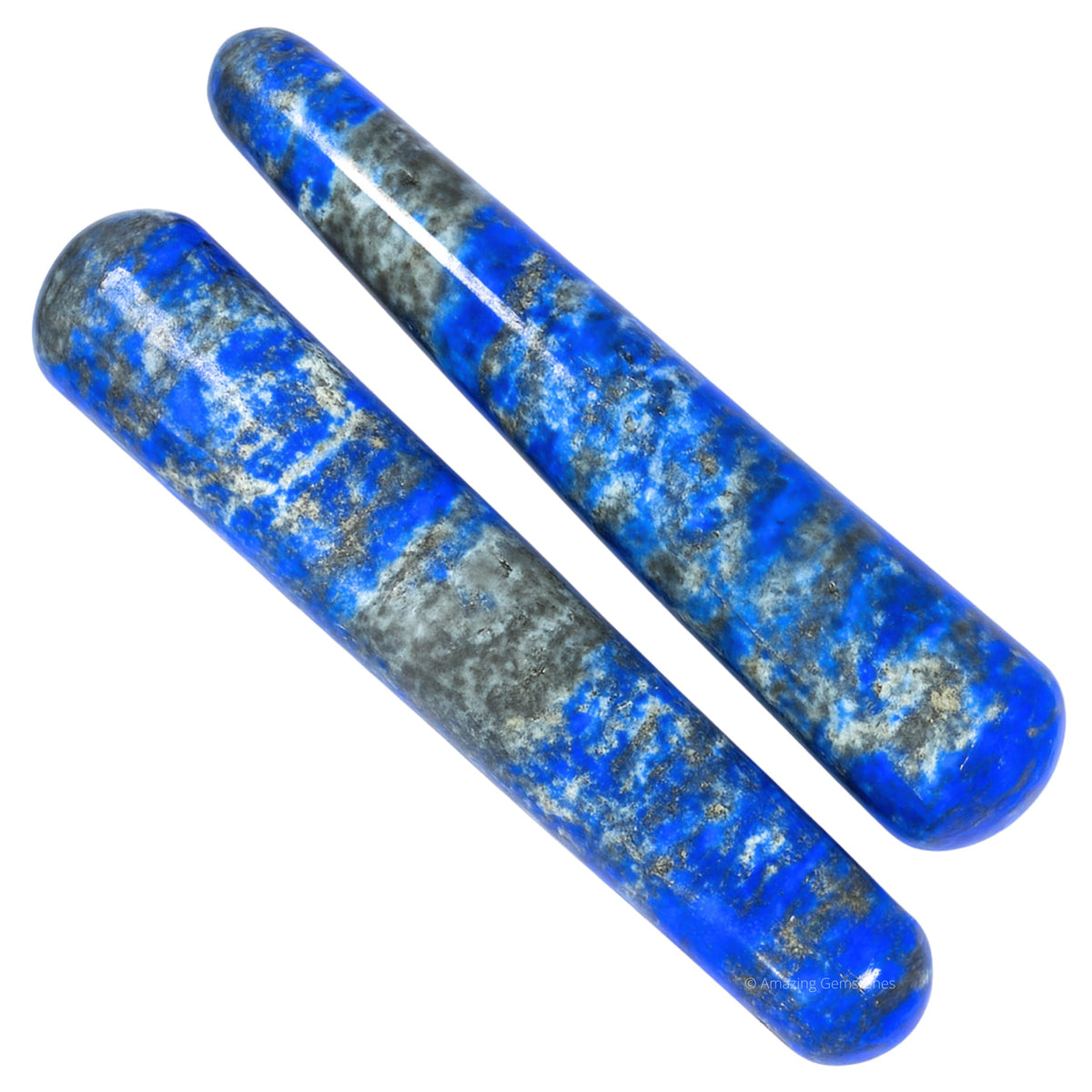 Amazing Gemstone Lapis Lazuli Crystal Wand Massage Stick - Pelvic Wand Gua Sha for Adults - Crystals and Healing Stones Massage Wands for Adults Gifts (Smooth)