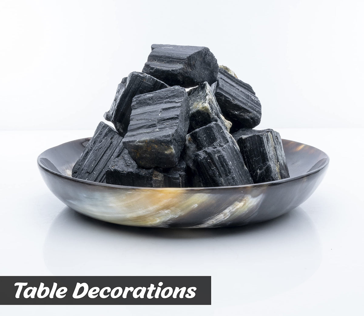 Crocon® 1LB Black Tourmaline Rough Bulk Rocks Natural Stone Spiritual Gifts Raw Gemstone Crystals and Stones Tumbling Cabbing Polishing Gem Mining Chakra Balancing Reiki Healing Home Office Décor