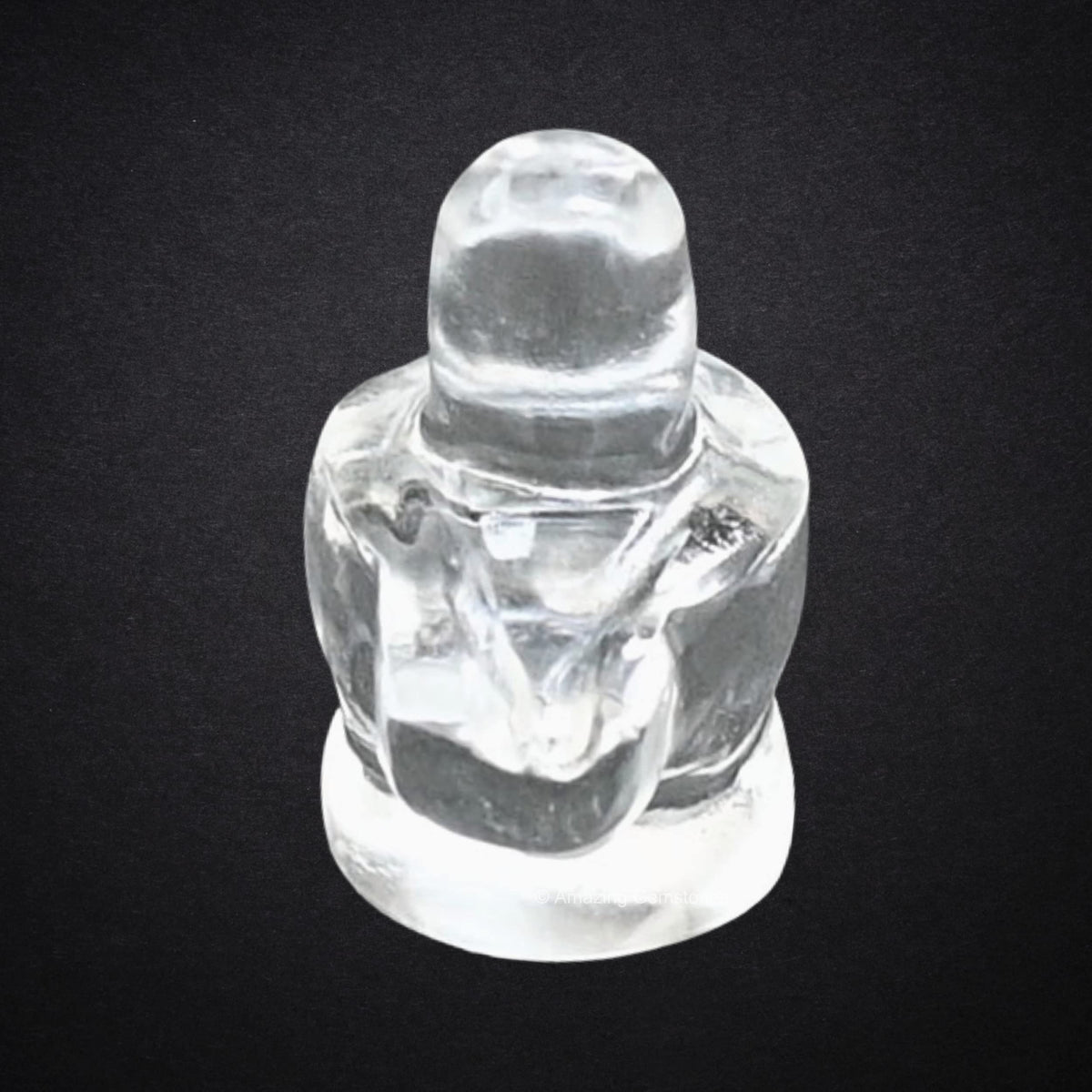 Amazing Gemstone Shiva Lingam Stone Clear Quartz Crystal - Shivling for Pooja, Home Office Room Decor Made of Healing Crystals and Healing Stones - Adiyogi Shiva Lingams