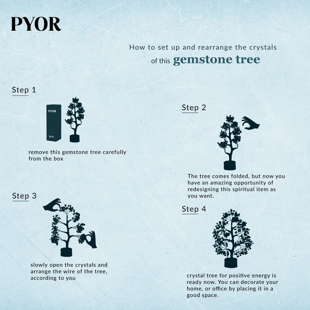 PYOR Rose Quartz Tree, Pink Office Decor, Money Tree, Rose Quartz Crystals, Pink Office Accessories, Gemstones, Feng Shui Decor, Spiritual Gifts for Women, Healing Crystals and Gems