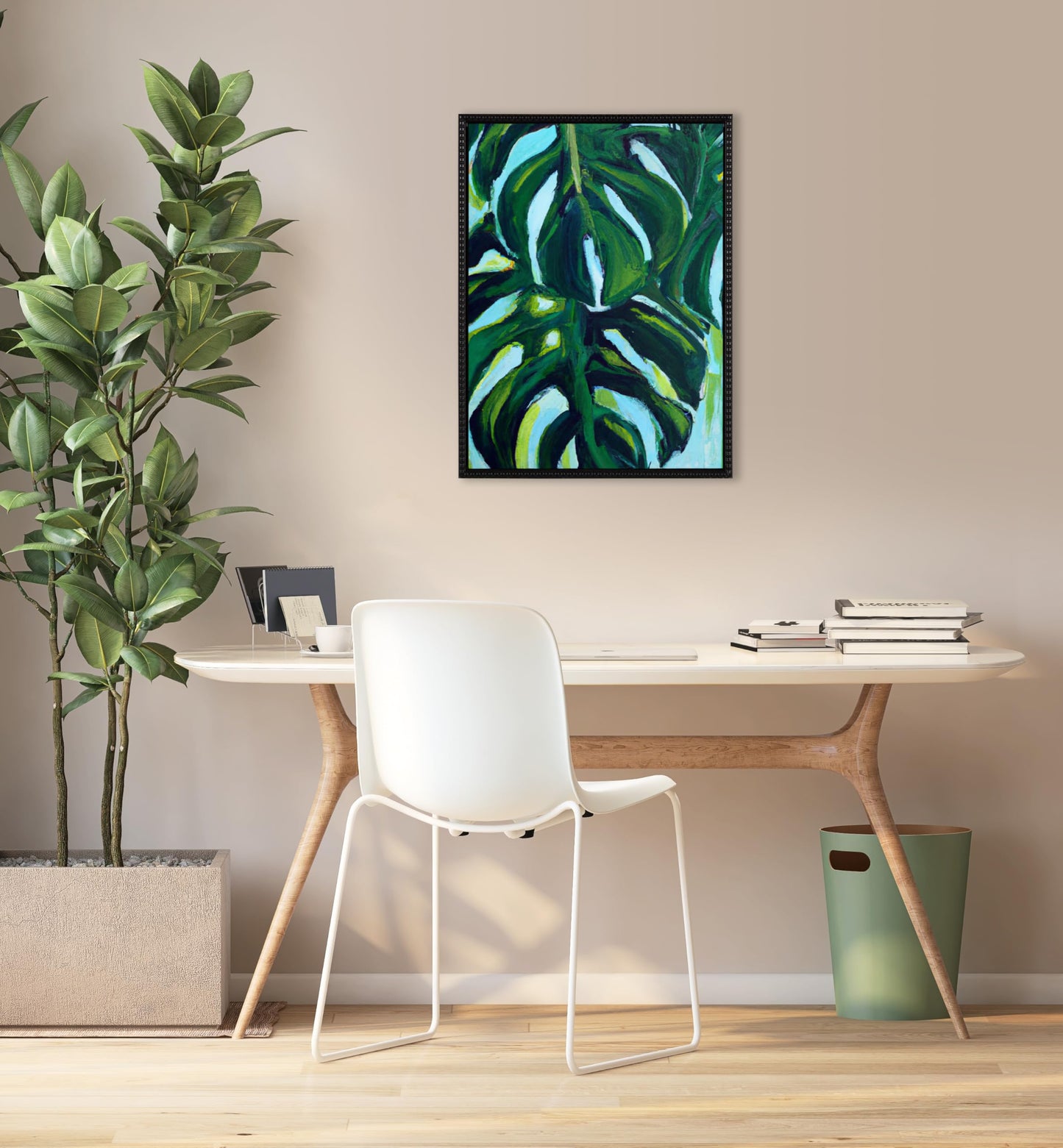 Kate and Laurel Sylvie Blank Framed Canvas Wall Art, 18x24 Black Beaded, Vintage Modern Empty Canvas for Paint-Your-Own Art, Ready to Paint Premium Canvas Already Framed