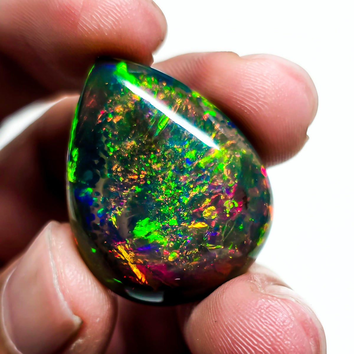 21.50 Ct Welo Fire Ethiopian Opal | Oval Cabochon Loose Gemstone 23x18 mm