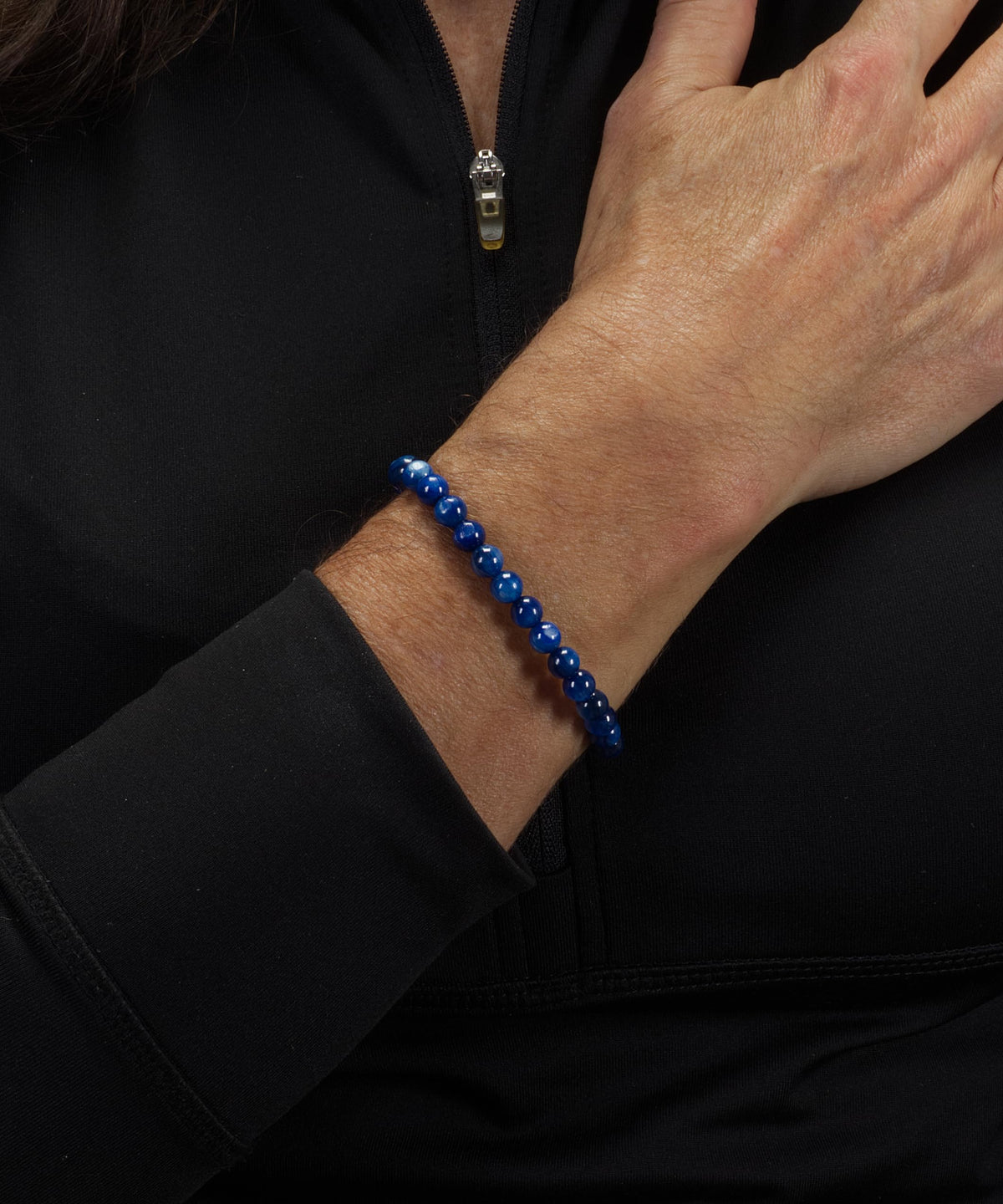 Cherry Tree Collection - Small, Medium, Large Sizes - Gemstone Beaded Bracelets For Women and Men - 6mm Round Beads (Kyanite - Medium)