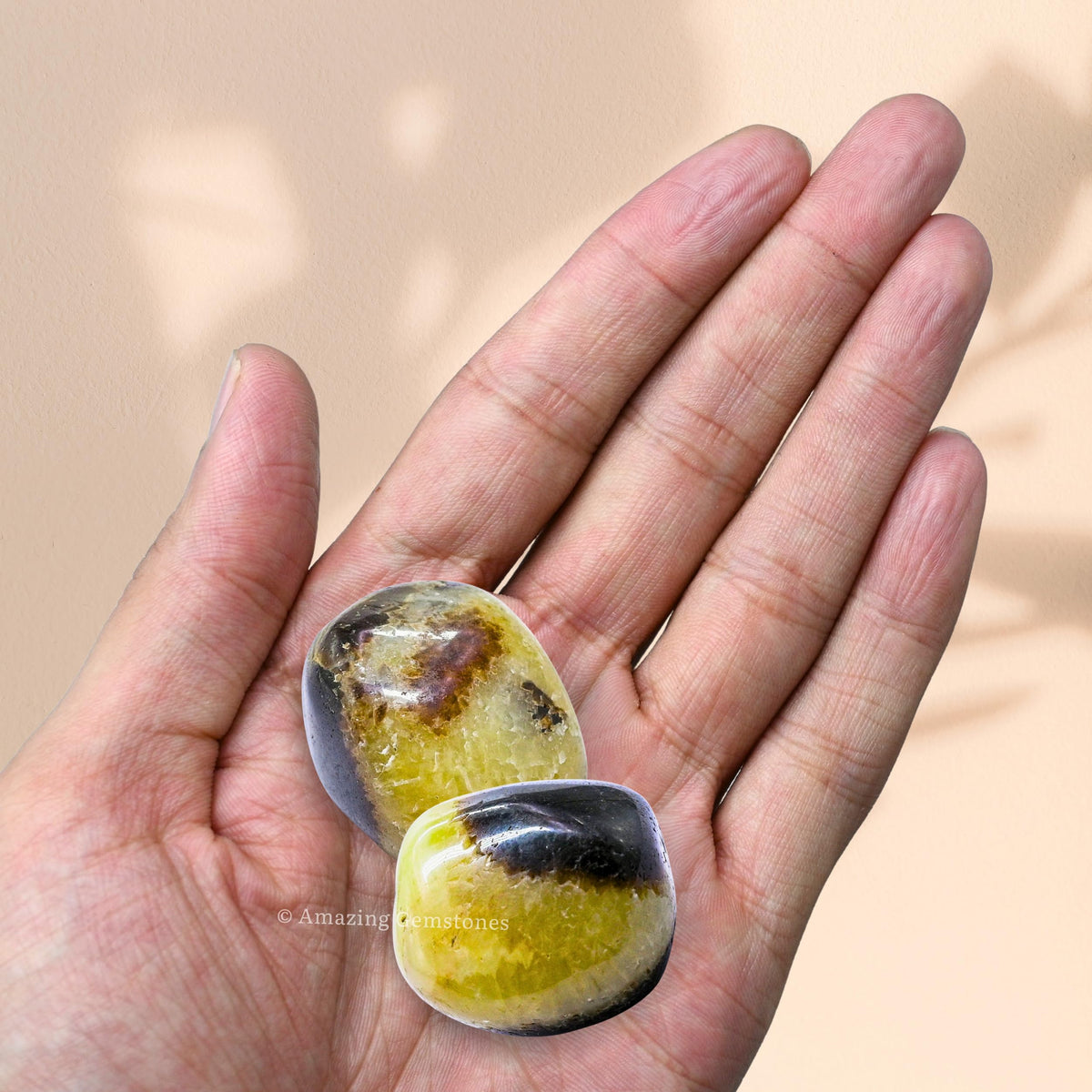 Amazing Gemstone Septarian Crystals and Healing Stones Tumbled - 1 oz Septarian Stone Gem Stones, Natural Healing Stones for Energy Balance, Stress Relief - Premium Polished Gems Rocks for Meditation