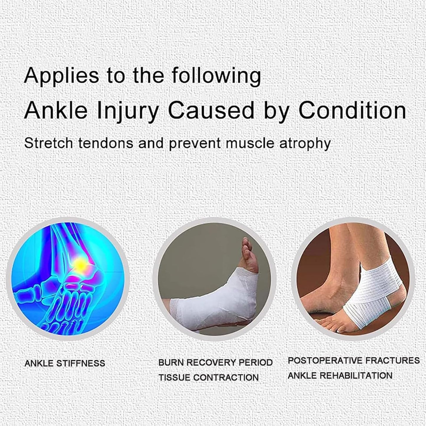 Oiyeknrd Electric Ankle Joint Stretching Exerciser,Foot Rehabilitation Training Equipment, Ankle Rehabilitation Training Equipment for Dislocation, Ligament Injury Electric