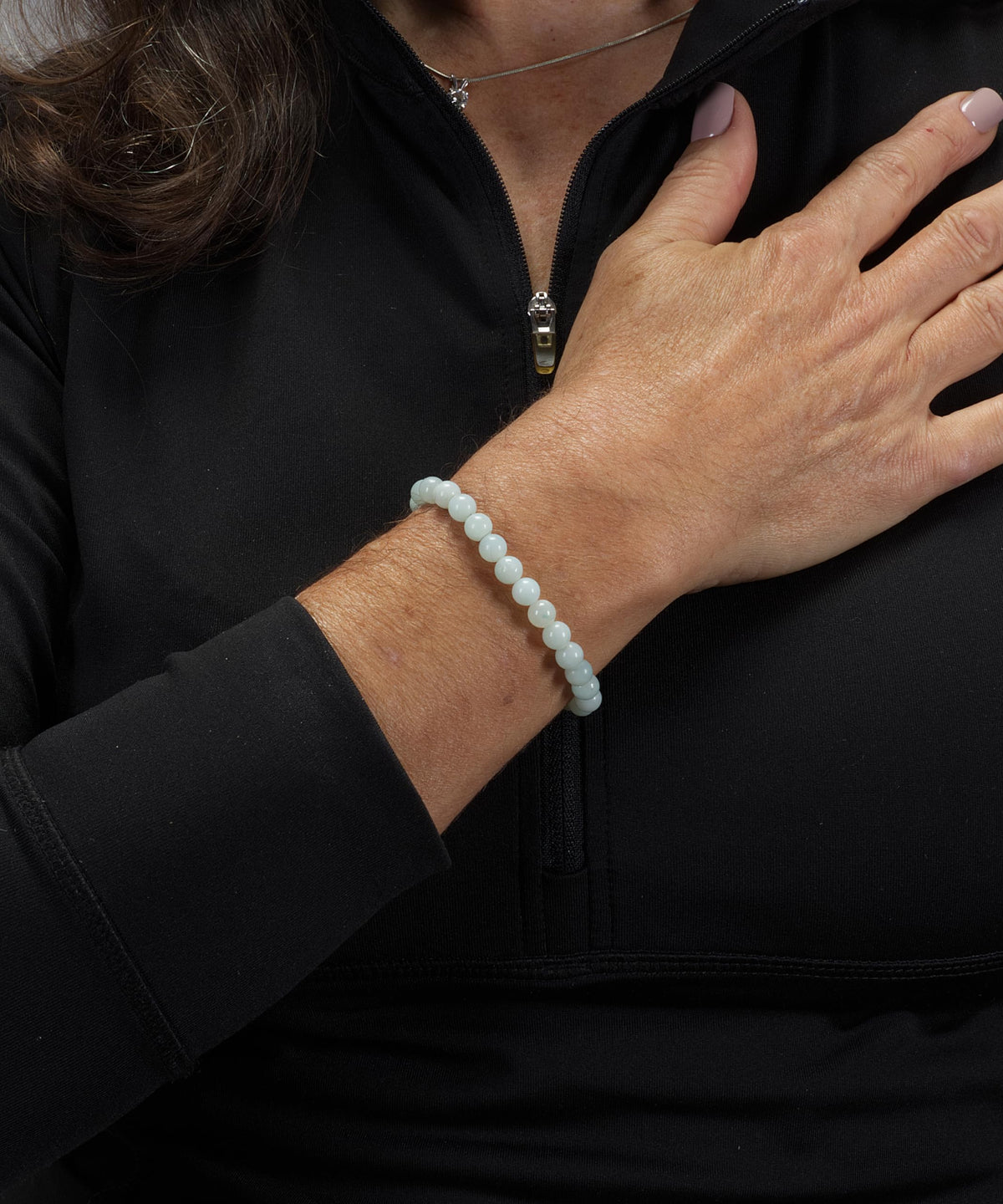 Cherry Tree Collection - Small, Medium, Large Sizes - Gemstone Beaded Bracelets For Women and Men - 6mm Round Beads (Amazonite - Medium)