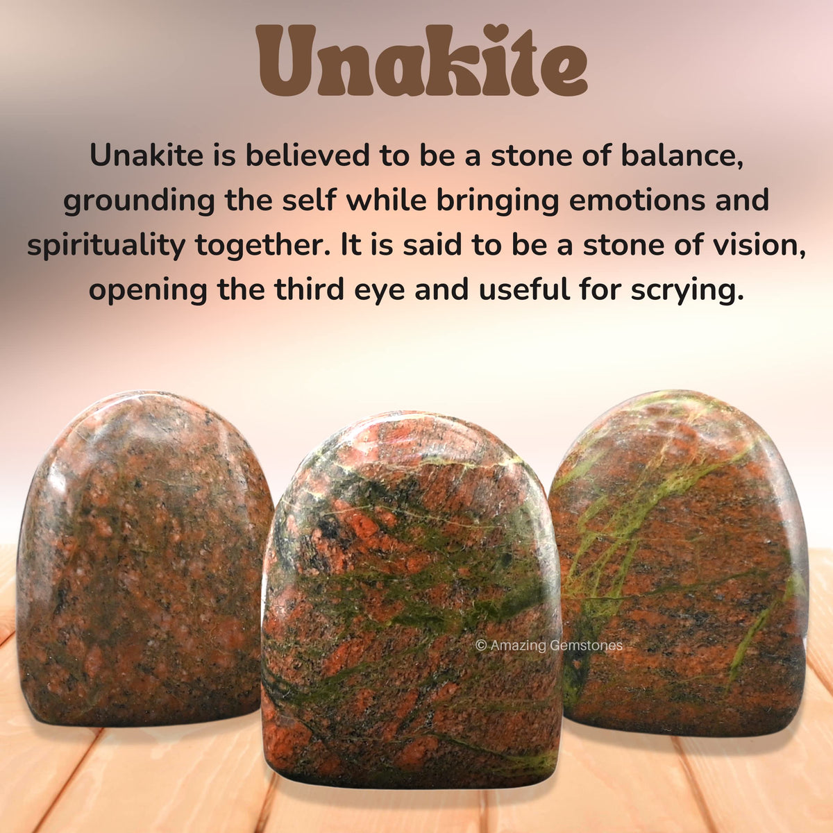 Amazing Gemstone Large Unakite Crystal Standing Palm Stone -Unakite Palm Stones and Crystals, A++ Grade Gemstones and Crystals - Healing Crystals and Healing Stones Office Home Decor Gifts