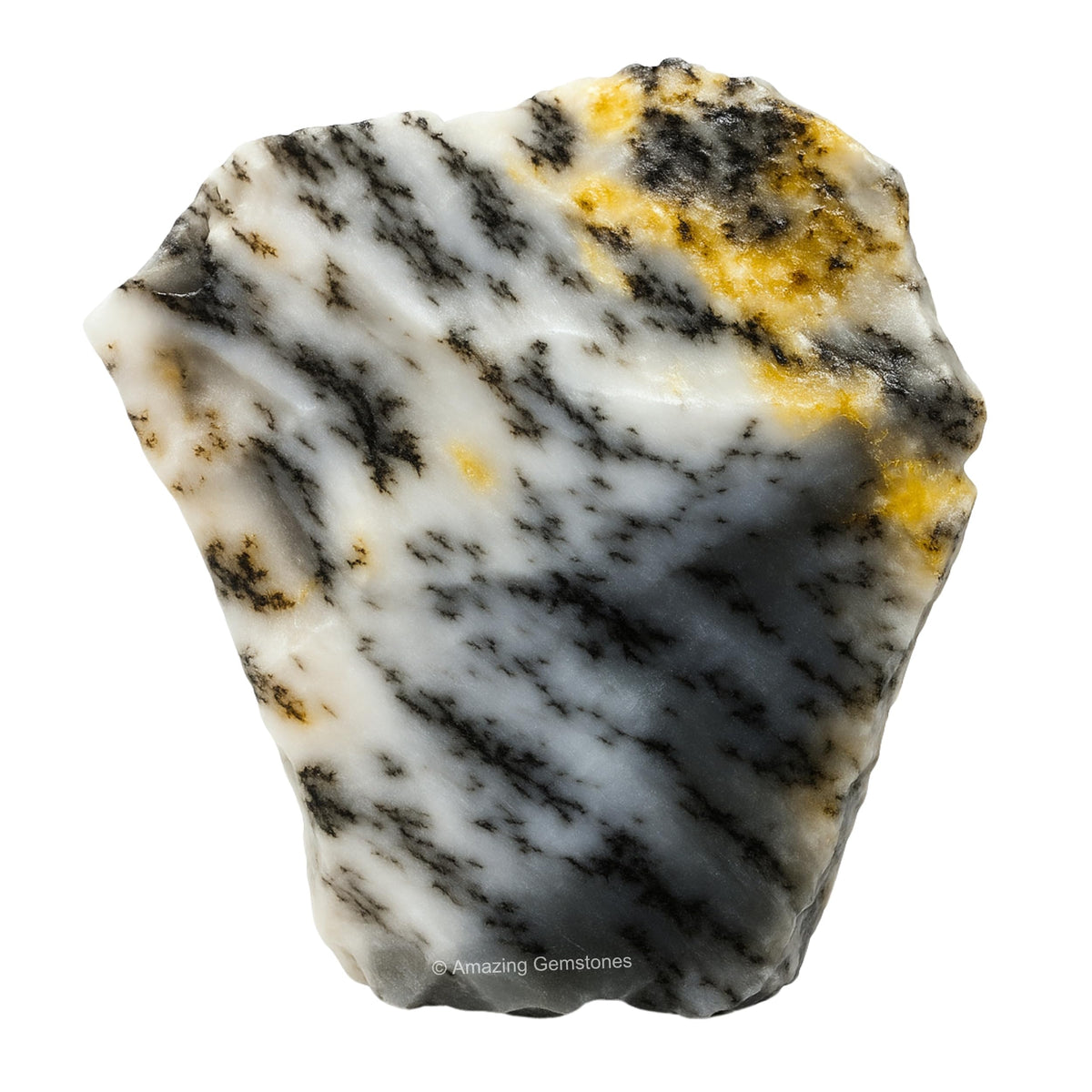 Amazing Gemstone Dendrite Opal Raw Crystals and Healing Stones, Natural Rocks for Tumbling - DIY Raw Stones and Crystals, 2 Pieces
