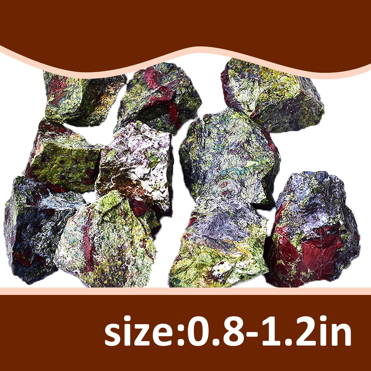 Raw Crystals, Large 1.2-2.0" Healing Crystal Natural Rough Stones for Intuition,Chakra,Meditation,Decoration,Polishing,Energy Work (Dragon Blood Stone, 3.5oz-0.8-1.2"raw Crystals)