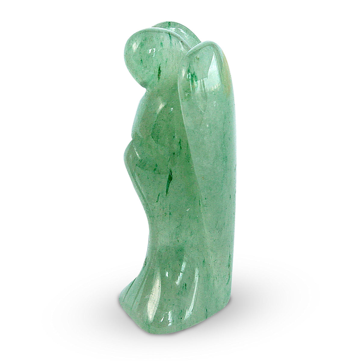 Earth Therapy Original Pocket Guardian Angel with Serenity Prayer Card - Green Aventurine Healing Stone Figurine - Bless Yourselves and Your Loved Ones