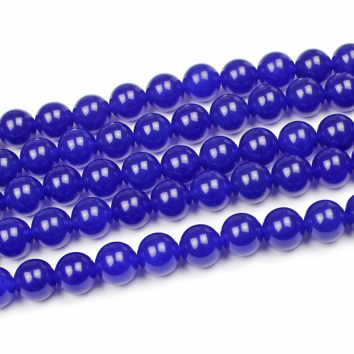 MJDCB Natural Stone Beads Sapphire Jade Round Loose Beads for Jewelry Making DIY Bracelet Necklace (6mm)