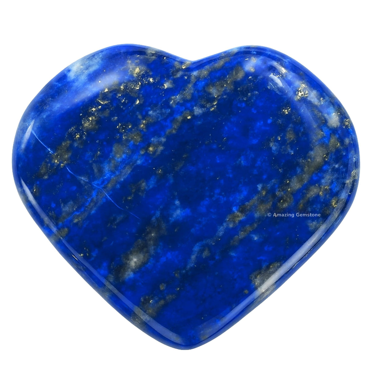 Amazing Gemstone Lapis Lazuli Stone Heart - Pack of 2 Crystal Heart Stones Rocks - Corazones De Piedra Crystals and Healing Stones Heart Shaped Crystal - Stocking Stuffers Gifts
