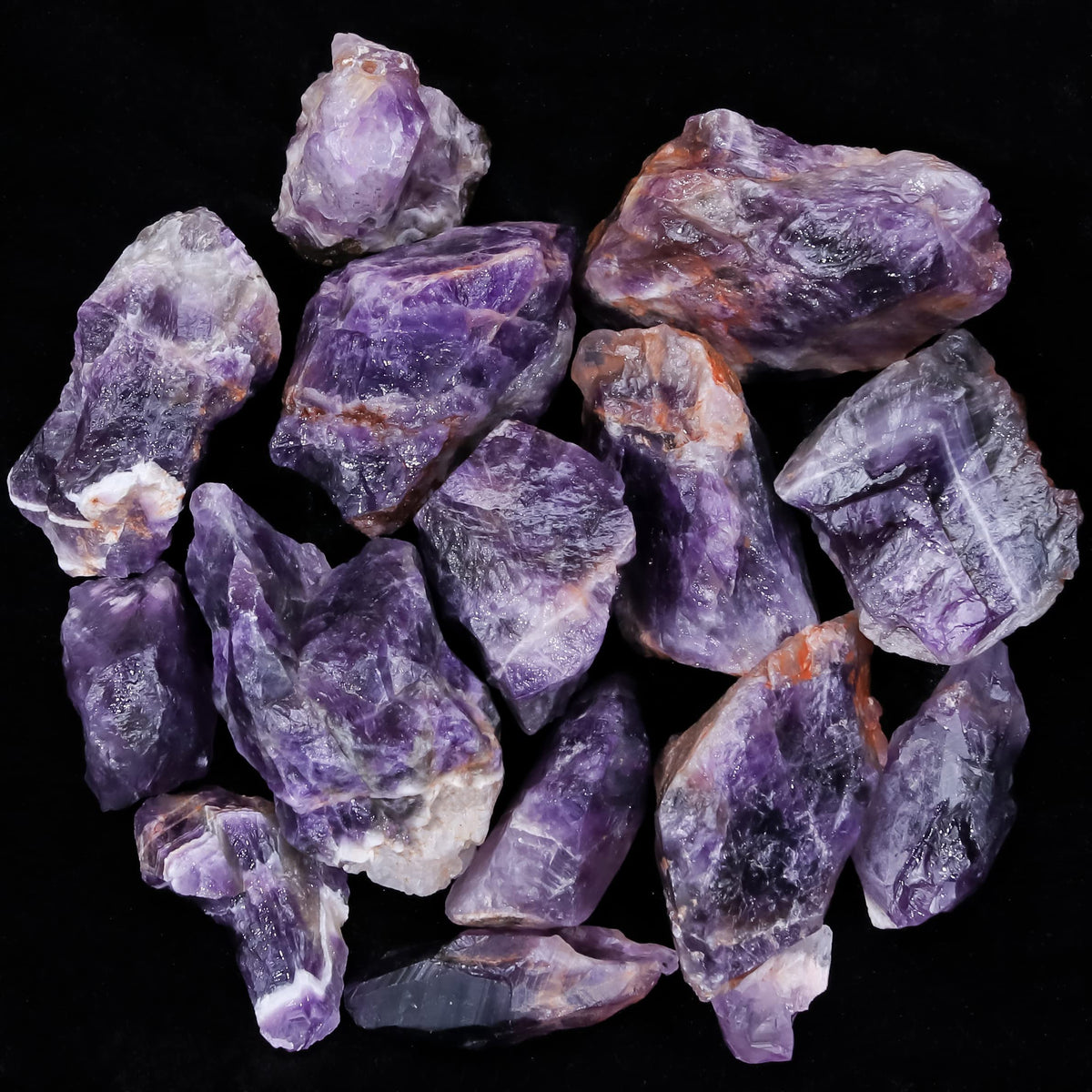 ZAICUS Amethyst Rough Rocks for Tumbling, Raw Stones and Crystals for Jewelry Making, Polishing, Cabbing, Lapidary, Fountain Rocks, Decoration, Wire Wrapping, Gem Mining, Reiki Healing 1 lb