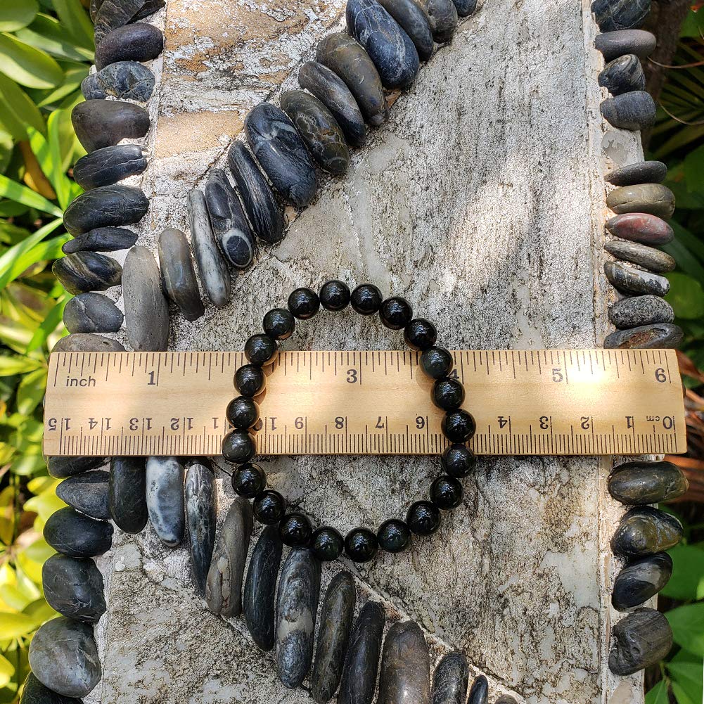 chengmu 8mm Rainbow Eye Obsidian Stretch Bracelet Round Stone Beads Semi Gemstone for Crystal Elastic Bracelet 7.5"