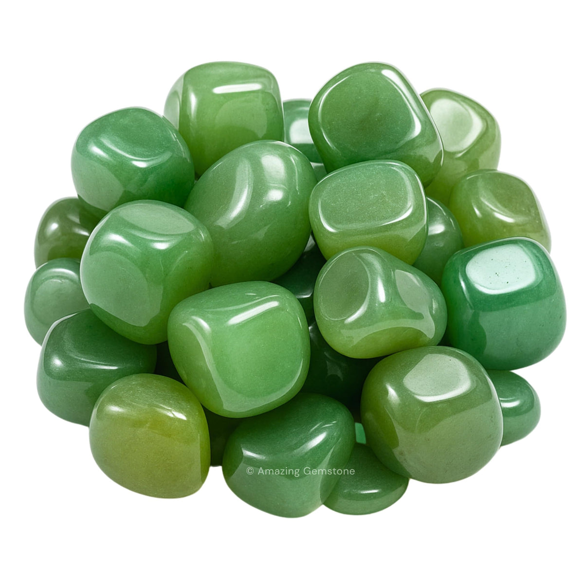 Amazing Gemstone Green Aventurine Crystals and Healing Stones Tumbled - 1 oz Green Aventurine Stone, Natural Healing Stones for Energy Balance, Stress Relief - Premium Polished Gems Rocks