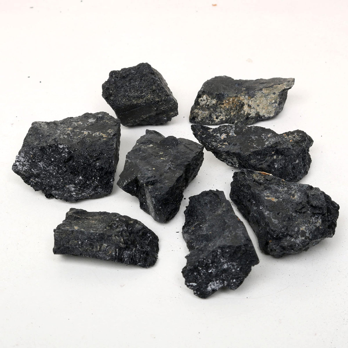 REAL-GEMS Natural Raw Healing Crystals Rough Stones for Tumbling, Cabbing, Polishing, Wire Wrapping, Wicca & Reiki Crystal Healing, Mix Gemstones,7 Chakra (Black Tourmaline)