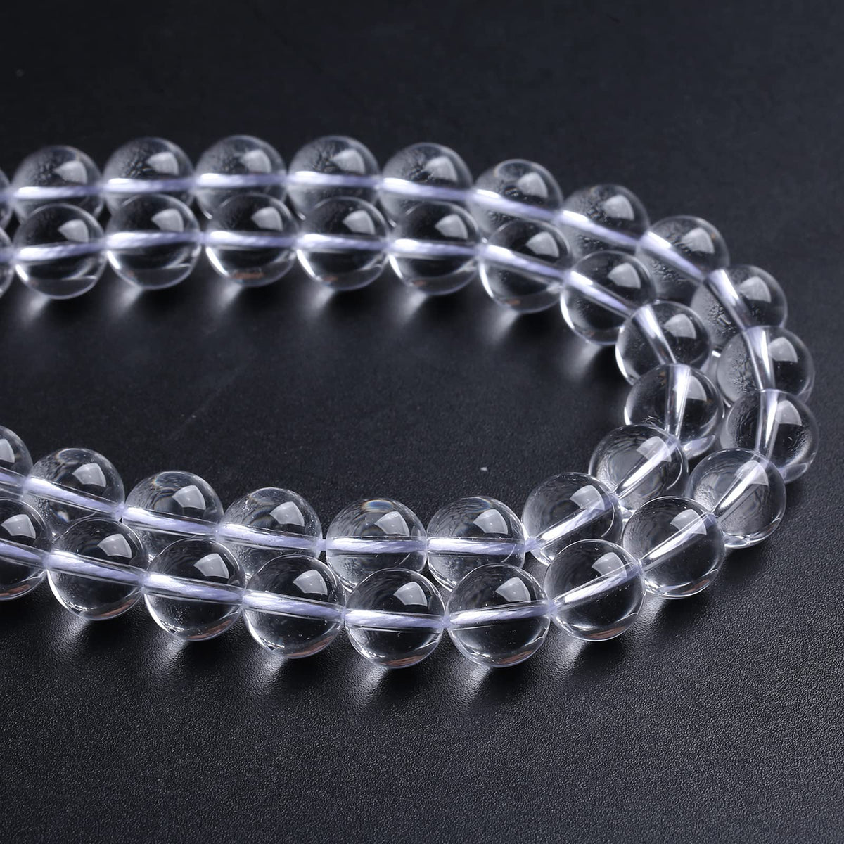 4MM 86PCS Natural Clear White Crystal Quartz Gemstone 3A Grade Round Loose Beads for Jewelry Making DIY Bracelet 1 Strand 15''
