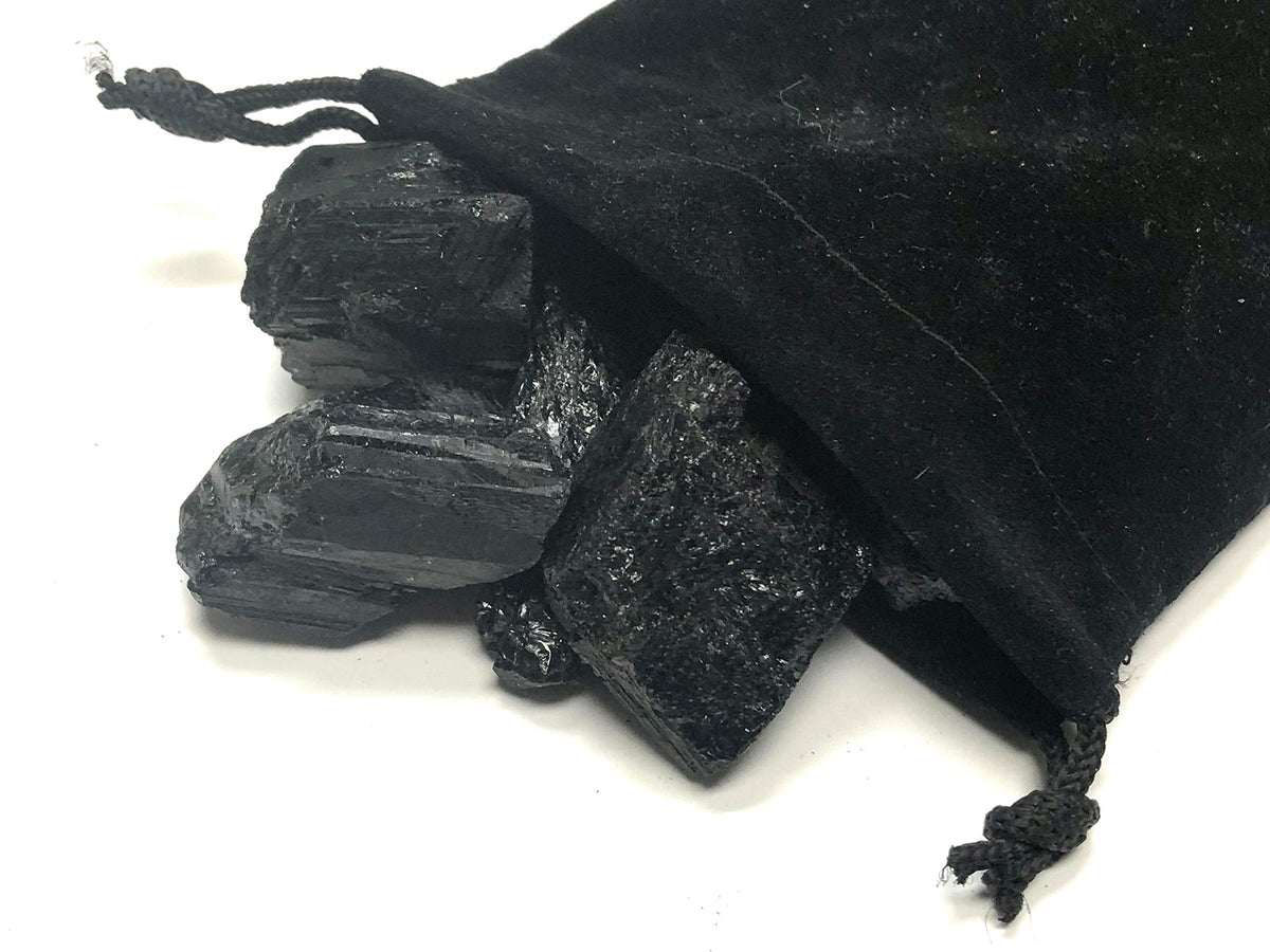 Zentron Rough Black Tourmaline Stones Large 1" Pieces (1/2 Pound)