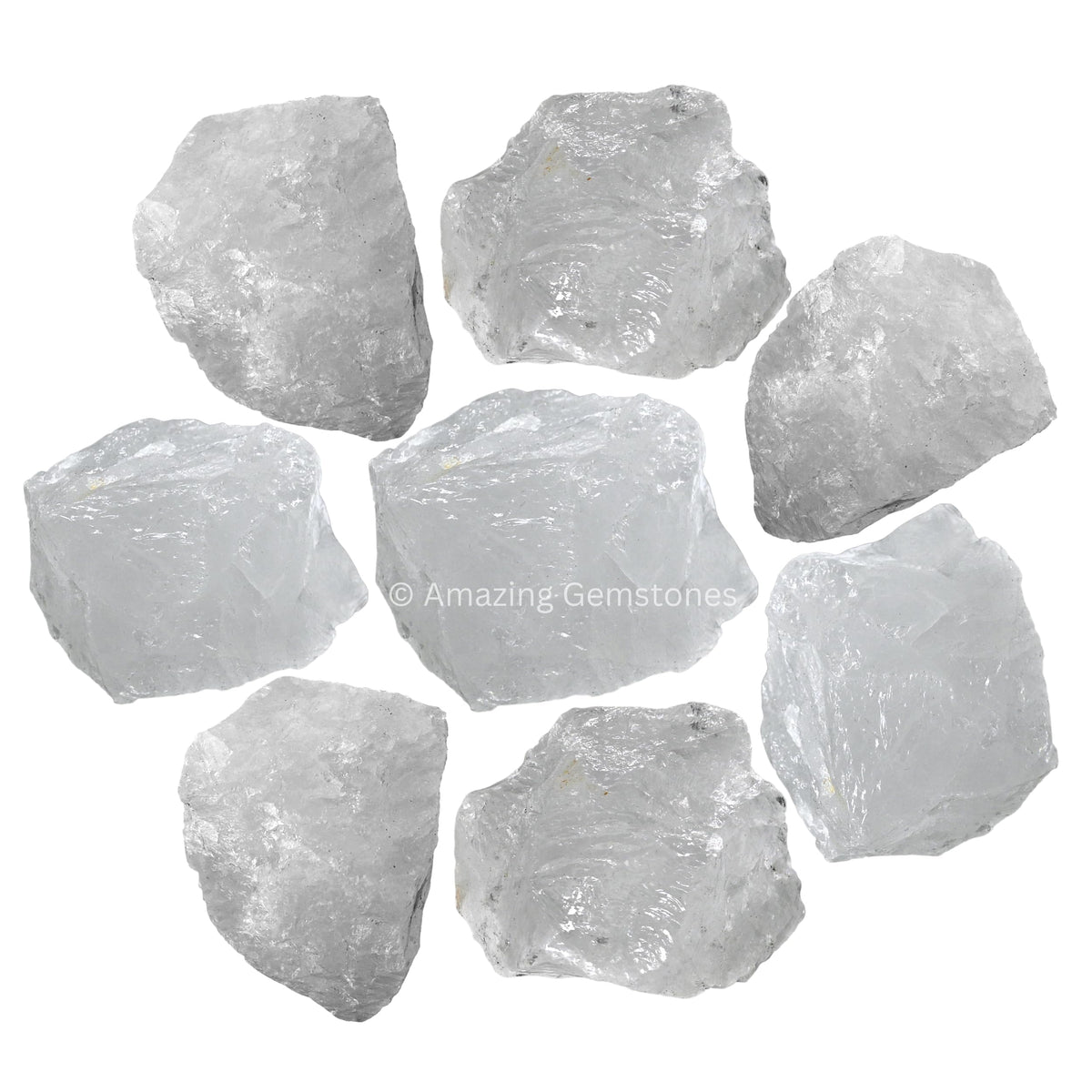 Amazing Gemstone Clear Quartz Raw Crystals and Healing Stones, Natural Rocks for Tumbling and DIY Raw Stones and Crystals (1 lb)