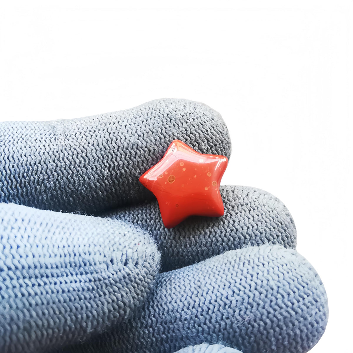 Sunshcat Natural Red Jasper 10Pcs Star Shaped Thumb Crystals and Healing Stone,0.6" Haped DIY Jewelry