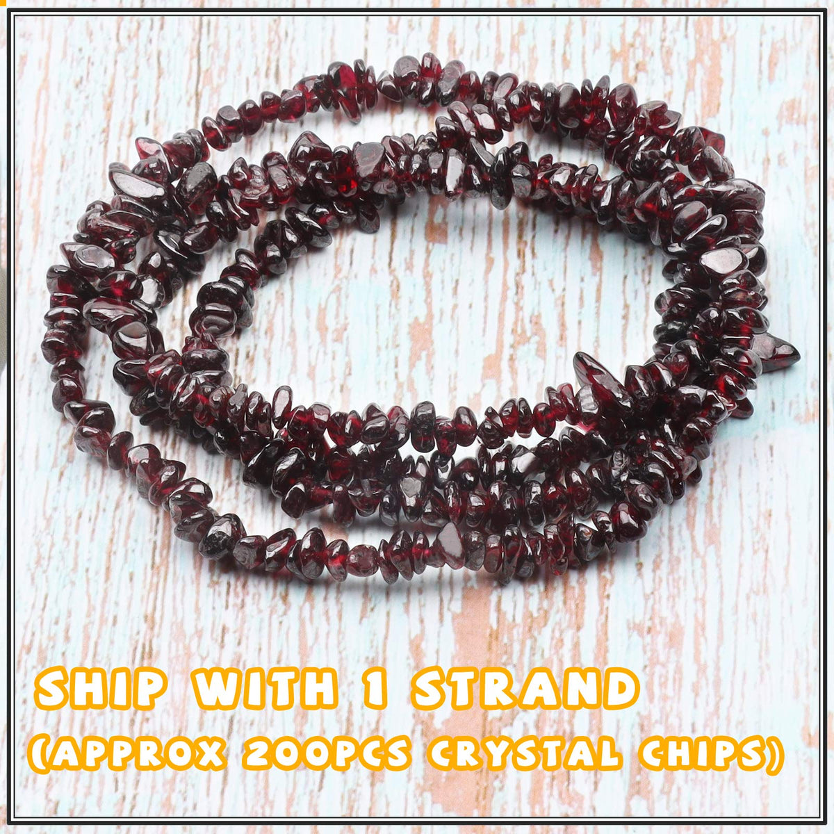 500 pcs Natural Chip Stone Beads, Garnet 5-8 mm Irregular Gemstones Healing Crystal Loose Rocks Bead Hole Drilled for Jewelry Making Bracelet