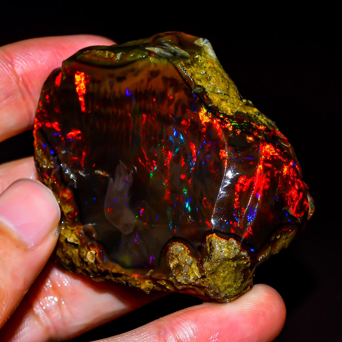 233 Ct Natural Ethiopian Opal Rough | Raw Welo Gemstone 55x50 mm KR45-3