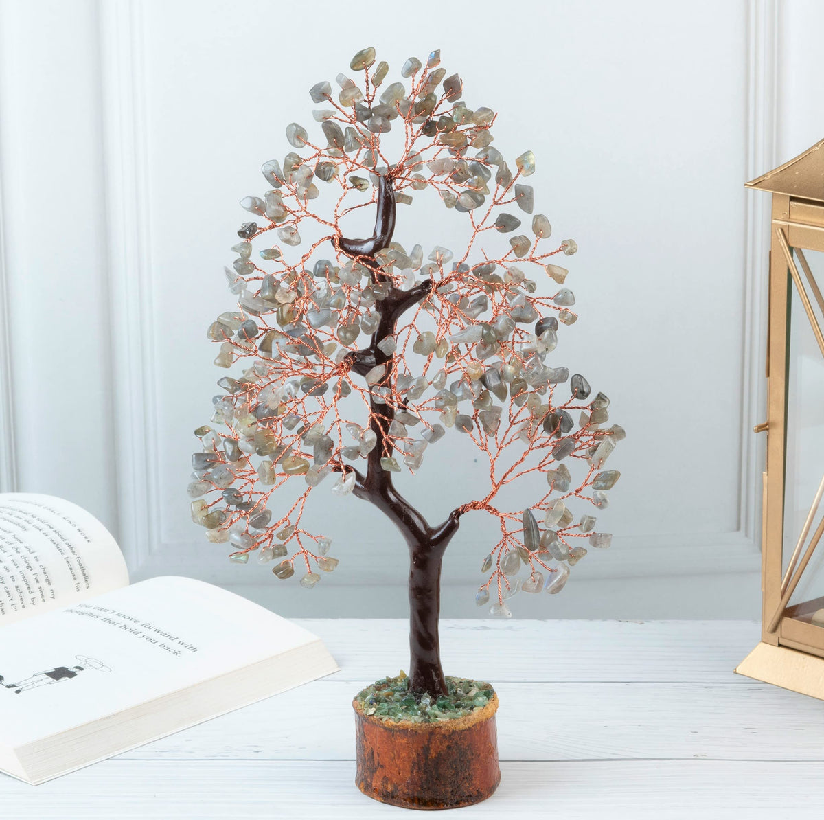 Crocon® Labradorite Crystals Tree of Life, Birthday Gifts for Women, Men & Friends, Crystals & Healing Stones, Home Decor, Money Tree, Women Gift Ideas, House Warming Gifts New Home for Mom & Sister