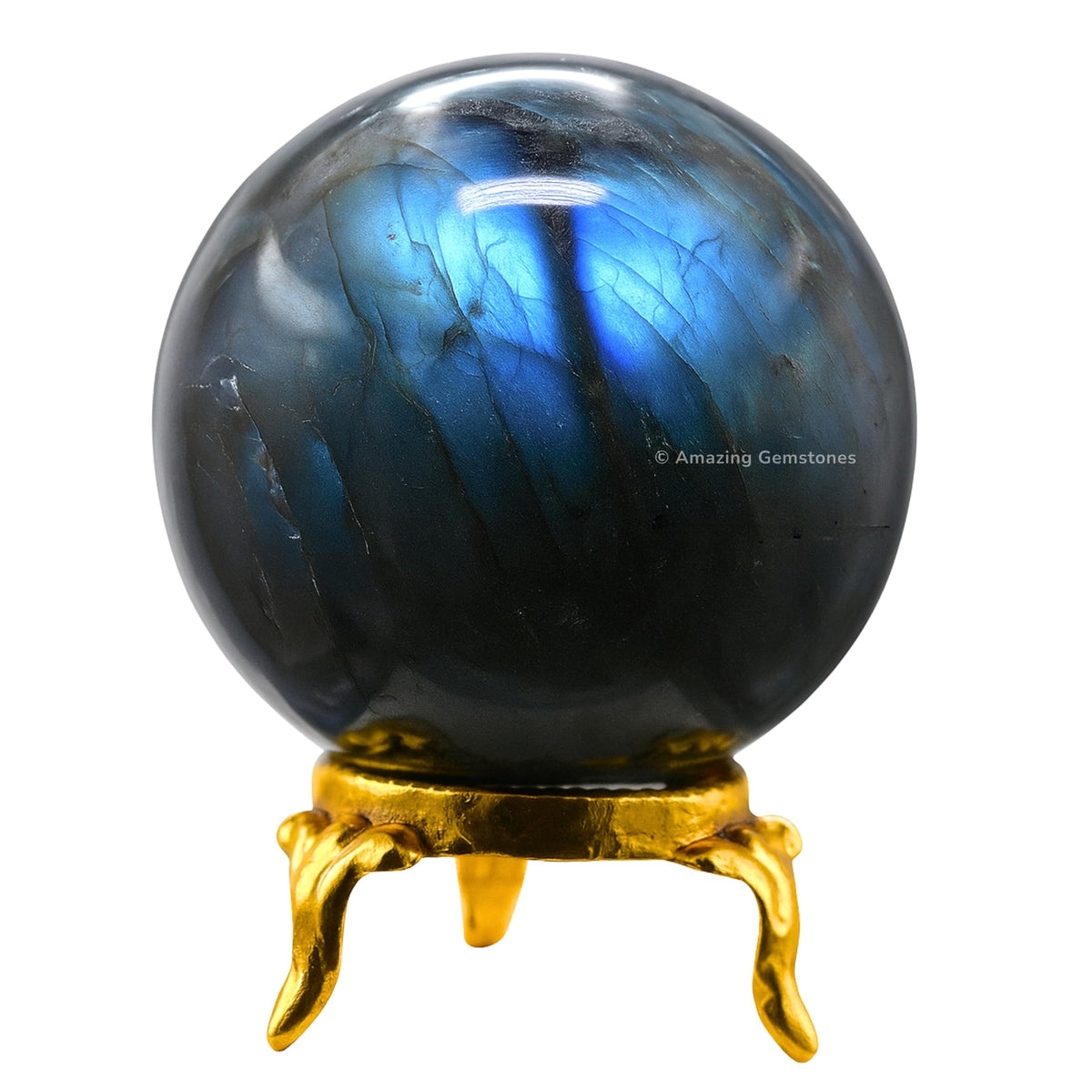 Amazing Gemstone Labradorite Crystal Ball with Stand - 2 Inches Crystal Sphere Meditation Balls for Witchcraft and Decorative Balls