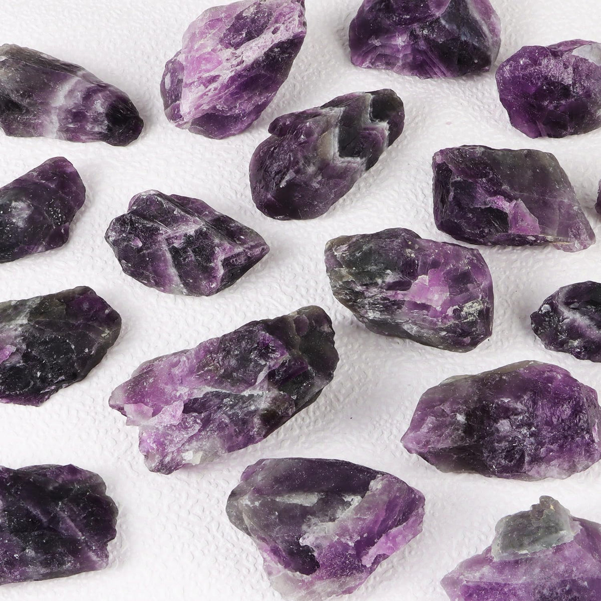 Amethyst 1lb Natural Rough Stones Crystal Large Raw Amethyst Crystals Bulk Healing Gemstones for for Cabbing, Tumbling, Cutting, Lapidary, Polishing, Reiki Crytsal Healing
