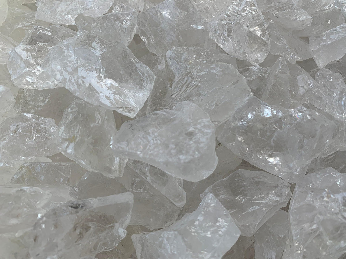 GAF TREASURES Wholesale Raw Clear Quartz Crystals, Natural Clear Quartz Stone, Natural Rough Clear Quartz Crystals, Clear Quartz Rough, Clear Quartz Healing Crystals (Clear Quartz, 0.5 Pound)