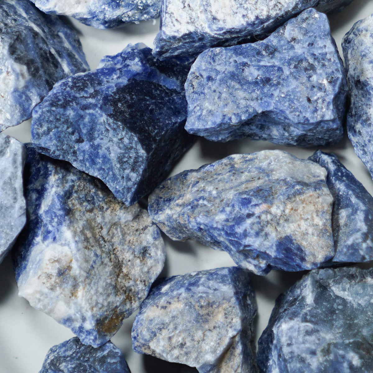 Crystal Allies 1 Pound Bulk Rough Blue Sodalite Reiki Crystal Healing Stones Large 1"