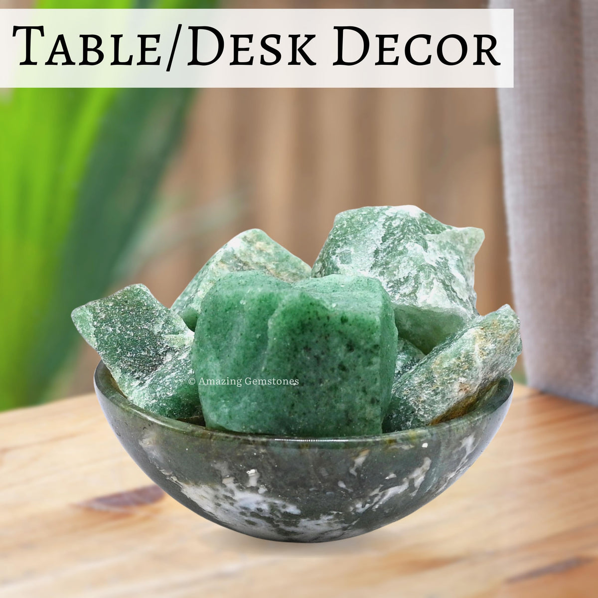 Amazing Gemstone Green Aventurine Raw Crystals and Healing Stones, Natural Rocks for Tumbling - DIY Raw Stones and Crystals, 2 Pieces