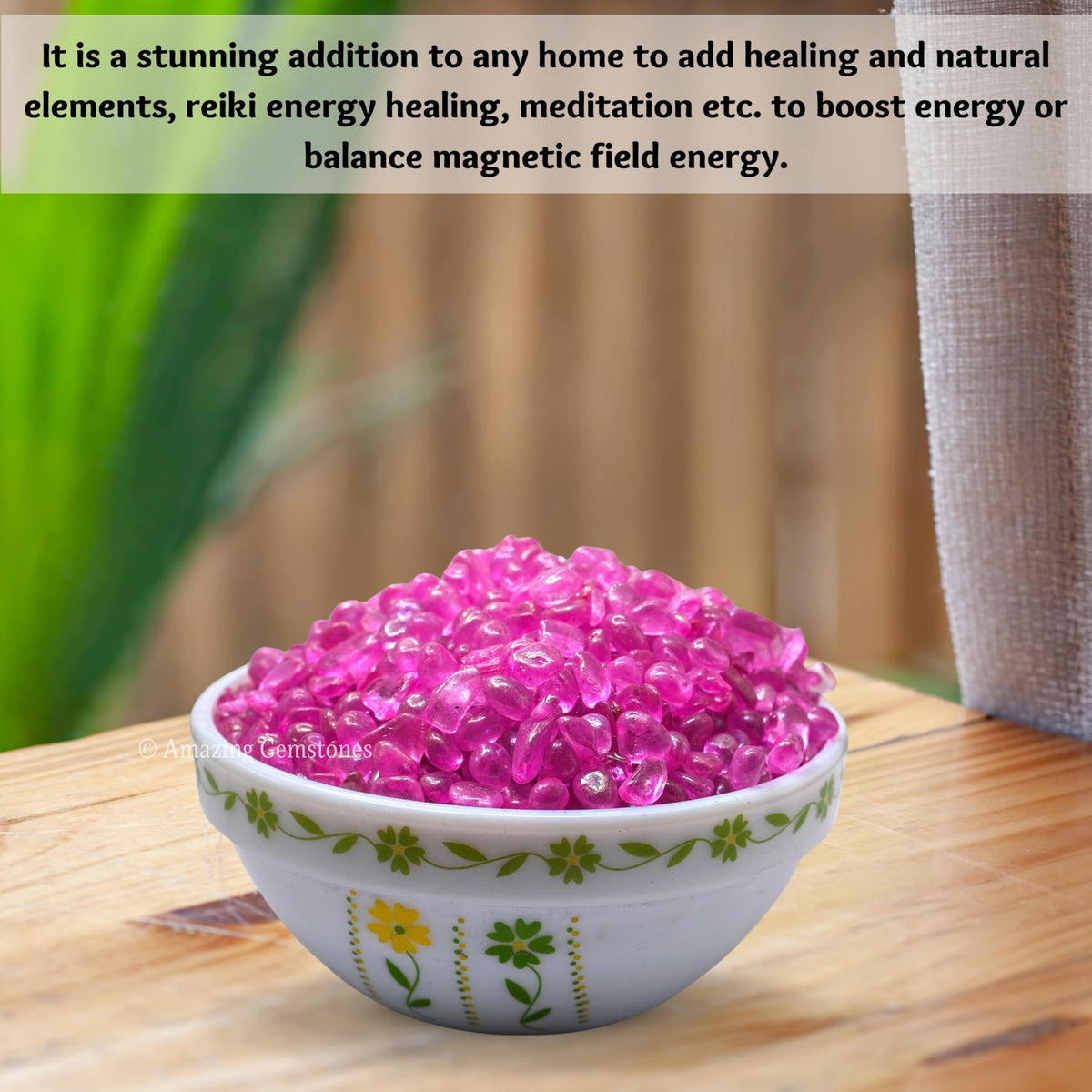 Amazing Gemstone Rose Aura Quartz Crystal Chips Aquarium Gravel Rocks - Aura Quartz Chips Bulk Fish Tank Gravel, Small Tumbled Stone Chips and Tiny Crystals for Decoration